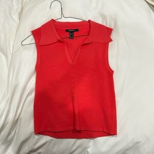 Forever 21 cropped collared top